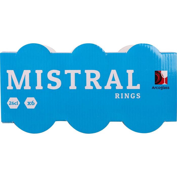 Set de 6 Vasos Mistral Rings 260 ml - Inde (12 Cajas) 3 Set de 6 Vasos Mistral Rings 260 ml - Inde (12 Cajas) 3