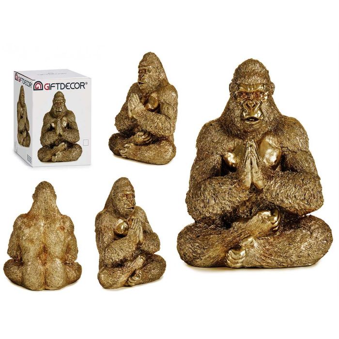 Gorila Yoga Manos Juntas Dorado Giftdecor - Resina Oro 16x27.5x22 cm (4 Unidades) Gorila Yoga Manos Juntas Dorado Giftdecor - Resina Oro 16x27.5x22 cm (4 Unidades)