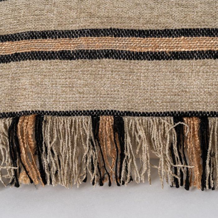 Cojín Beige-Ocre Algodón/Terciopelo 30 X 50 cm