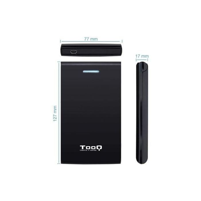 TooQ TQE-2526B Caja Externa Disco Duro 2.5" USB 3.1 (5Gbps) SATA III hasta 4TB UASP Plug & Play Compatible PC Mac Linux Negra 3 TooQ TQE-2526B Caja Externa Disco Duro 2.5" USB 3.1 (5Gbps) SATA III hasta 4TB UASP Plug & Play Compatible PC Mac Linux Negra 3