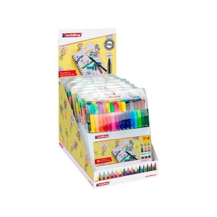 Edding Rotulador 1200 Punta Fina Clásico-Neón-Pastel C-Surtidos Expositor 10 Pack 4-1200-30 Edding Rotulador 1200 Punta Fina Clásico-Neón-Pastel C-Surtidos Expositor 10 Pack 4-1200-30