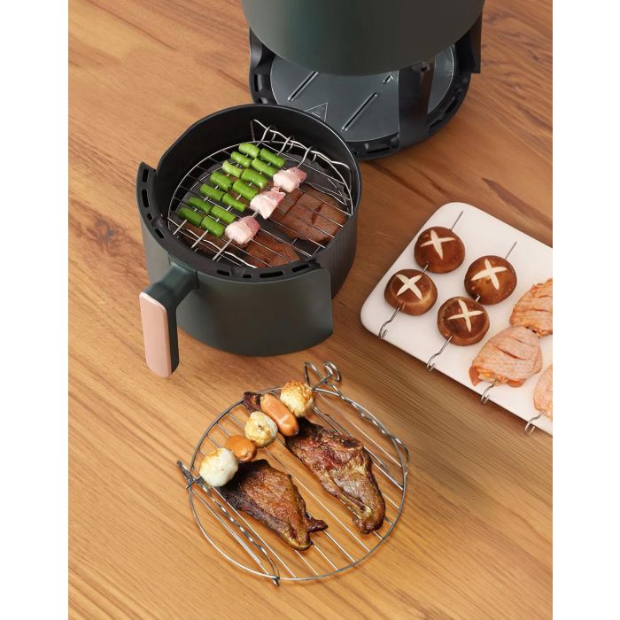 Quttin Rejilla Redonda para Airfryer con 3 Pinchos, 19.5x19.5x5 cm 9 Quttin Rejilla Redonda para Airfryer con 3 Pinchos, 19.5x19.5x5 cm 9