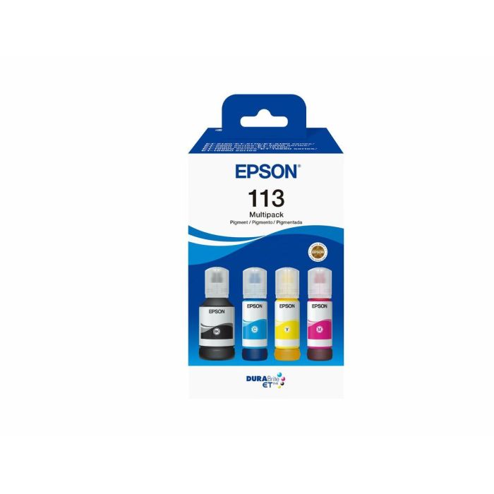 Epson EPS1737766096820 Tinta EcoTank 113 Pack 4 Botellas: Negro, Amarillo, Cian, Magenta - Original 1 Epson EPS1737766096820 Tinta EcoTank 113 Pack 4 Botellas: Negro, Amarillo, Cian, Magenta - Original 1