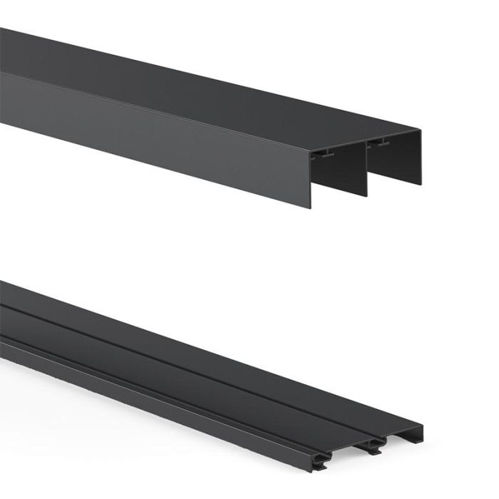 Herrajes Alk Juego de Guías de Aluminio Bond 2 Metros Acabado Plata Mate 1 Herrajes Alk Juego de Guías de Aluminio Bond 2 Metros Acabado Plata Mate 1
