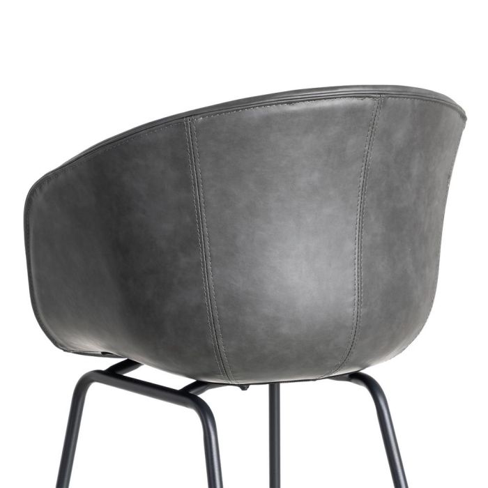 Silla Negro Metal / Simil Piel 59 X 50,50 X 81,50 cm