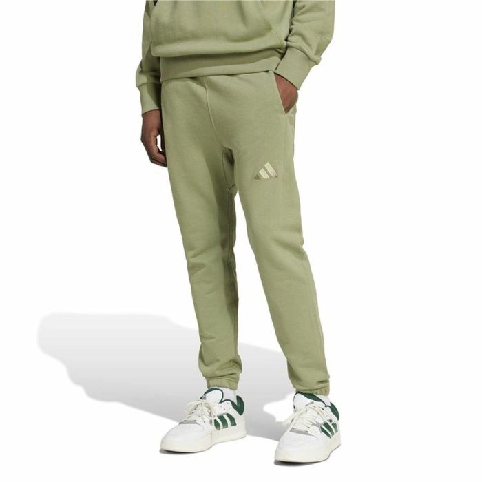 Pantalón Largo Deportivo Adidas Regular Tapered Verde Hombre 4