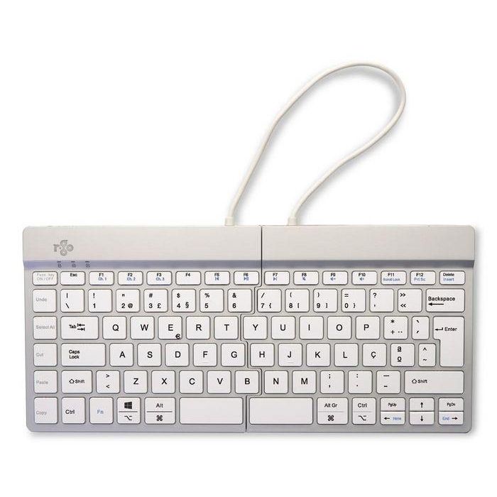 R-Go Tools Teclado Ergonómico R-Go Split Break con software de pausas, dividido, QWERTY (PT), Bluetooth, blanco 1