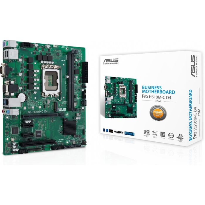 Asus PRO H610M-C D4-CSM Placa Base Intel H610 LGA 1700 micro ATX DDR4 90MB1A30-M0EAYC 0 Asus PRO H610M-C D4-CSM Placa Base Intel H610 LGA 1700 micro ATX DDR4 90MB1A30-M0EAYC 0