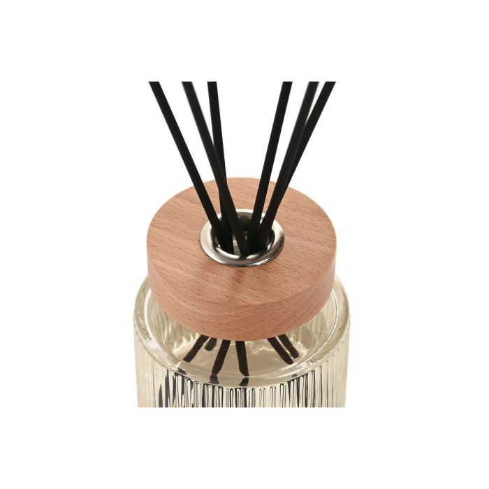 DKD Home Decor Ambientador Mikado Item Home Lino Transparente Negro 8 x 24 x 8 cm 200ml 1