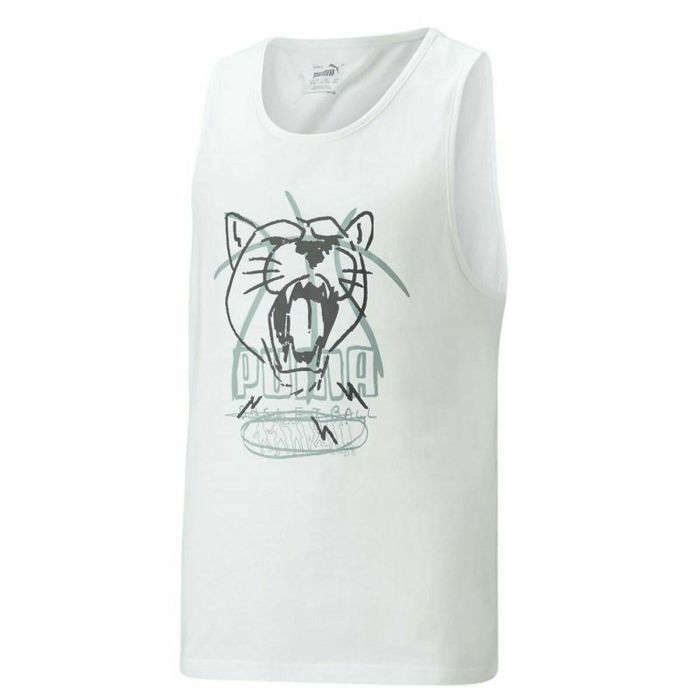 Camiseta de baloncesto Puma Tank B Blanco 4 Camiseta de baloncesto Puma Tank B Blanco 4
