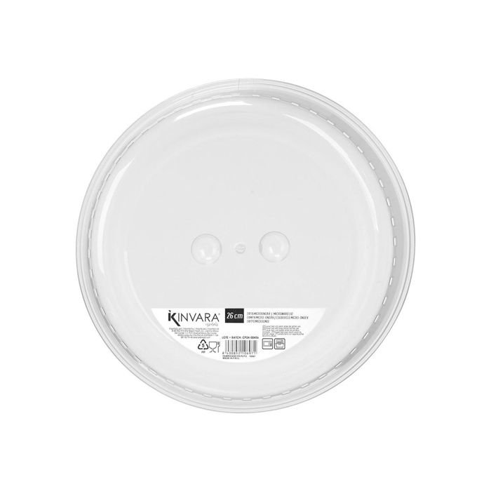 Tapa Protector Microondas Kinvara 25x6.5x25 cm Transparente (48 Unidades) 1 Tapa Protector Microondas Kinvara 25x6.5x25 cm Transparente (48 Unidades) 1