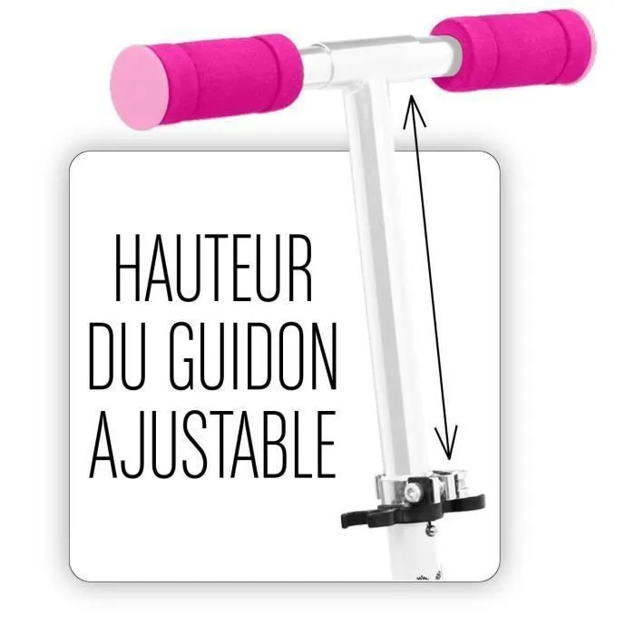 Stamp Princesas de Disney Scooter Plegable para Niña - Altura Ajustable, Freno de Pie y Rodamiento ABEC 5 5