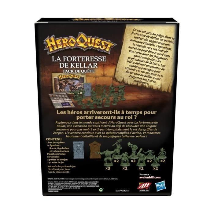 Heroquest, Extension La Fortress de Kellar, 2 A 5 jugadores, 14 años, Heroquest Game System requerido - Avalon Hill 4