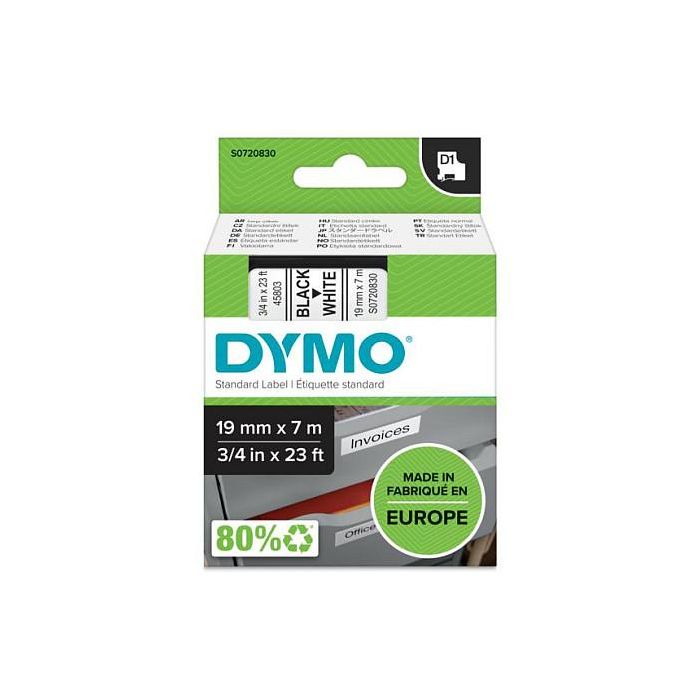 Dymo D1 Standard 19mm19mm x 7m
