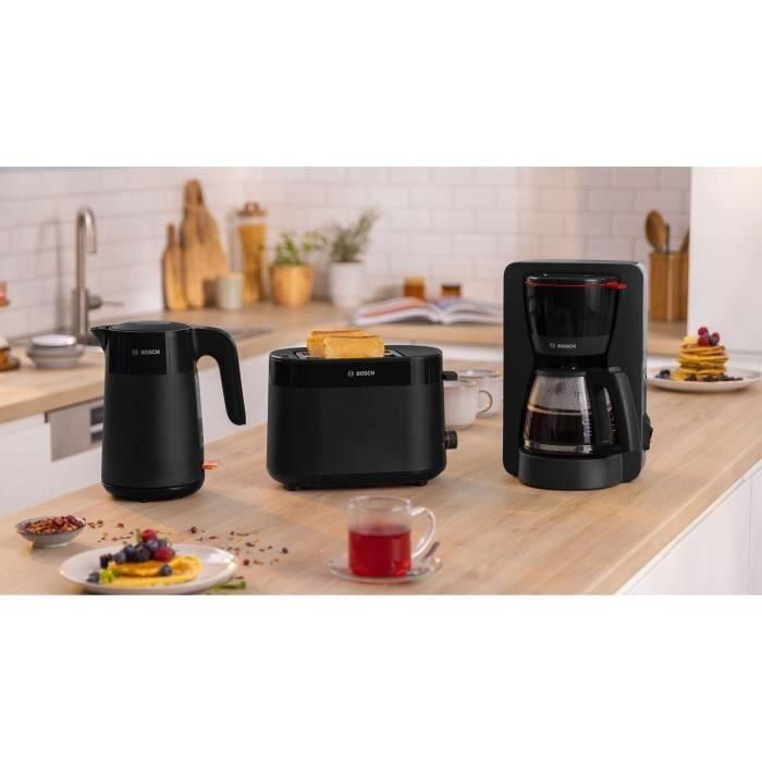 Bosch TAT2M123 MyMoment Tostadora 2 rebanadas Negra con centrado automático de pan, descongelación y recalentamiento 1 Bosch TAT2M123 MyMoment Tostadora 2 rebanadas Negra con centrado automático de pan, descongelación y recalentamiento 1
