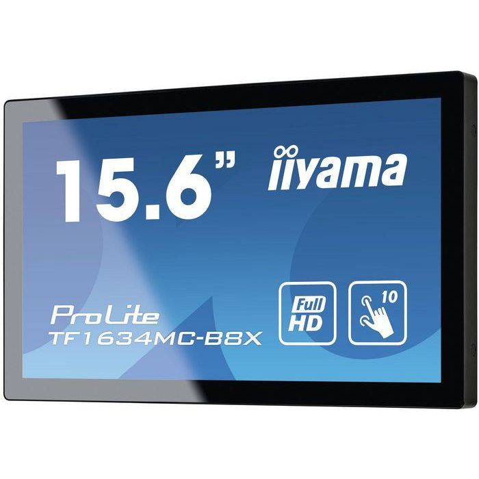 iiyama ProLite TF1634MC-B8X monitor pantalla táctil 39,6 cm (15.6") 1920 x 1080 Pixeles Multi-touch Multi-usuario Negro 4 iiyama ProLite TF1634MC-B8X monitor pantalla táctil 39,6 cm (15.6") 1920 x 1080 Pixeles Multi-touch Multi-usuario Negro 4