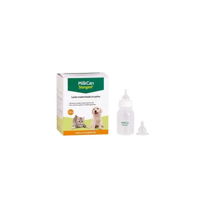 Stangest Leche en Polvo para Perro y Gato 400 gr con Biberón