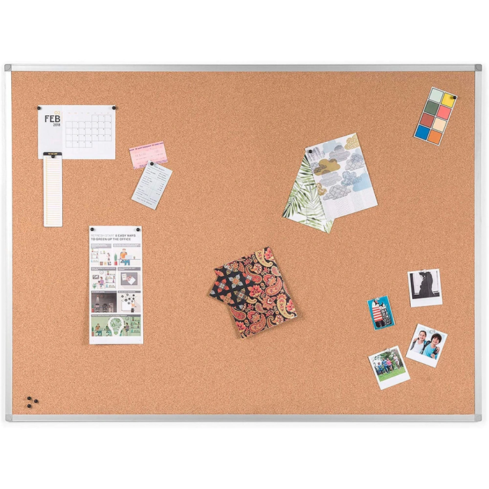 Q-connect Pizarra Corcho 60x45 cm con Marco de Aluminio 5