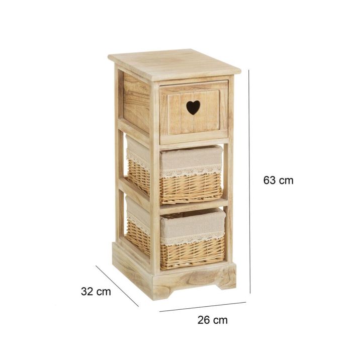 Cajonera COUNTRY Natural 26 x 32 x 63 cm 1