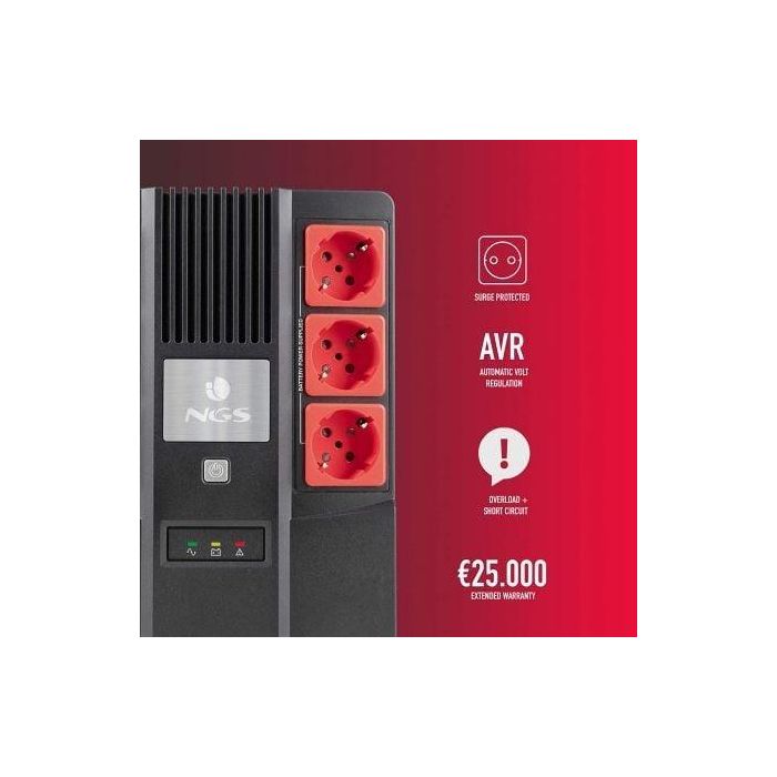 SAI Offline NGS Fortress Bunker/ 600VA-360W/ 6 Salidas/ Formato Bloque 3 SAI Offline NGS Fortress Bunker/ 600VA-360W/ 6 Salidas/ Formato Bloque 3