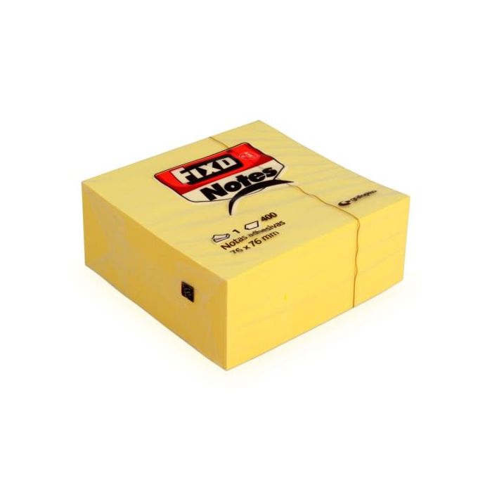 FIXO Cubo 400 Notas Adhesivas 76x76mm Amarillas 65005463