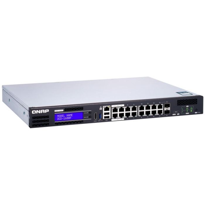 QNAP QGD-1600P Switch PoE Gestionado Gigabit Ethernet 16+4 Puertos Montaje en Rack 1U 5