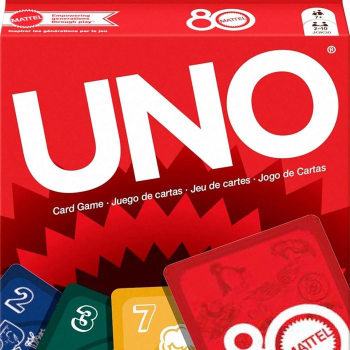 UNO JGK30 Juego del Uno Rubí 80 Aniversario Edición Especial Español, Francés, Alemán, Portugués, Inglés 1