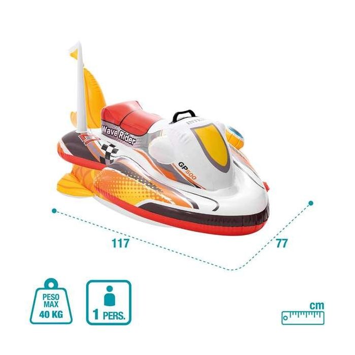 Intex Figura Hinchable Moto Wave Rider 117x77 cm para Niños +3 Años 6