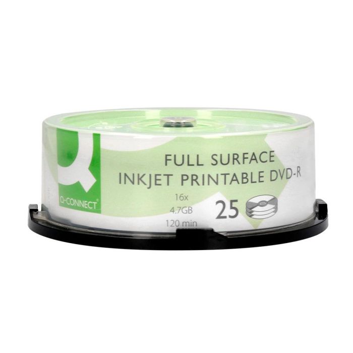 Dvd-R Q-Connect Con Superficie 100% Imprimible Para Inkjet Capacidad 4,7 grb Duracion 120Mivelocidad 16X Bote De 25 Unid 2