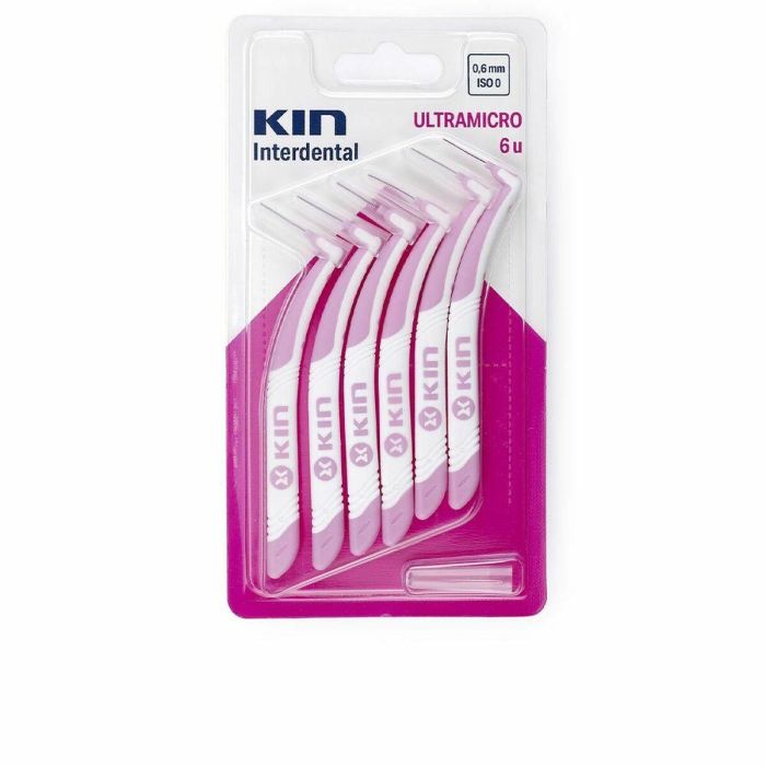 Kin Cepillo Interdental Ultramicro 0,6 mm - 6 unidades - Limpieza Profunda con Filamentos de Tynex Kin Cepillo Interdental Ultramicro 0,6 mm - 6 unidades - Limpieza Profunda con Filamentos de Tynex