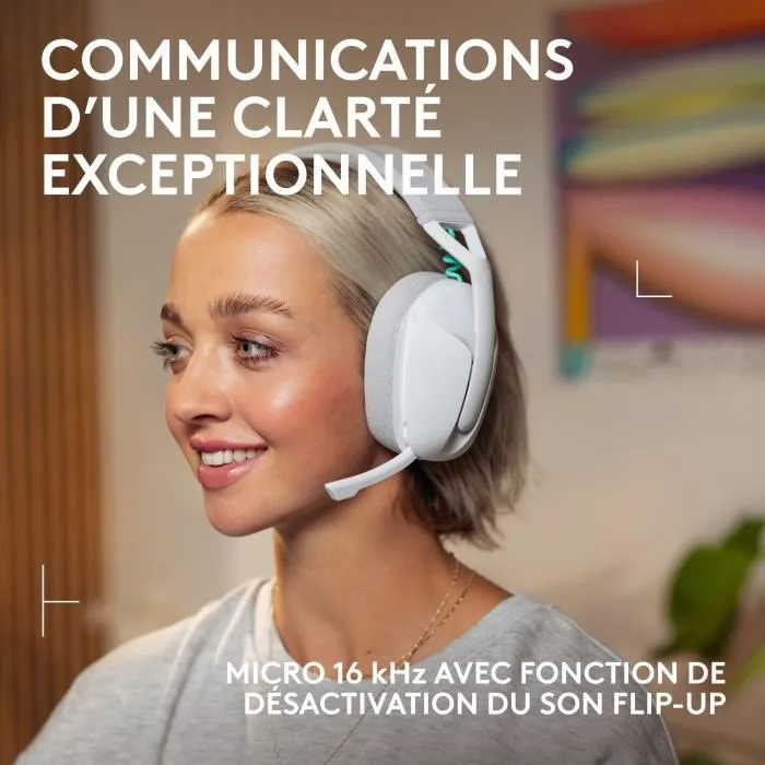 Logitech G G321 Lightspeed Auriculares Gaming Inalámbricos, Blanco