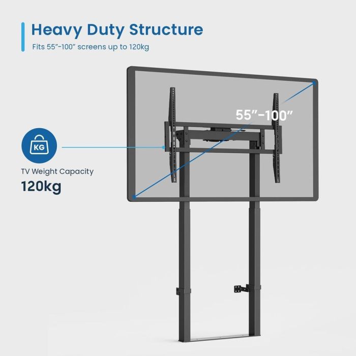 Ewent Soporte Pared EW1549 para TV 55-100 Pulgadas, Hasta 120Kg, VESA 200x200 a 800x600, Ajuste Altura 925-1600mm 2 Ewent Soporte Pared EW1549 para TV 55-100 Pulgadas, Hasta 120Kg, VESA 200x200 a 800x600, Ajuste Altura 925-1600mm 2