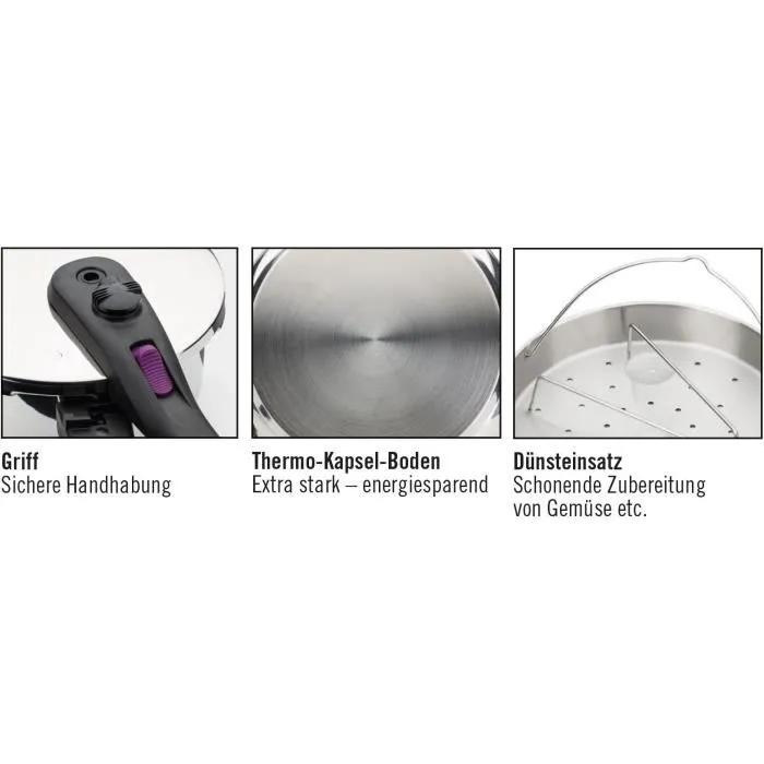 GSW Olla a Presión GSW4005643671446 Rápida 22 cm 6 L Inducción Acero Inoxidable GSW Olla a Presión GSW4005643671446 Rápida 22 cm 6 L Inducción Acero Inoxidable