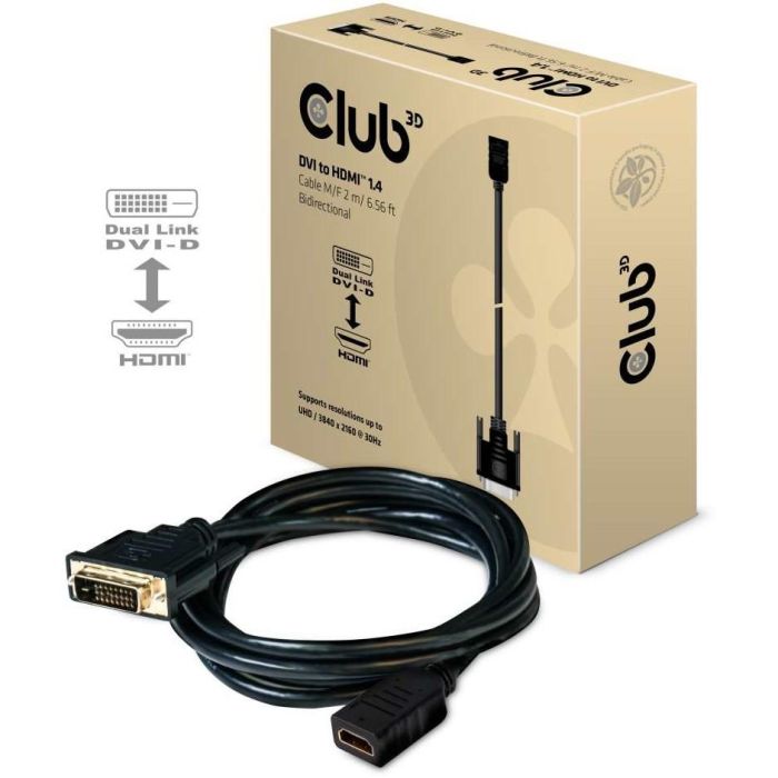 Club3D Kabel DVI <-> HDMI 1.4 2m 4K30Hz St/Bu 1 Club3D Kabel DVI <-> HDMI 1.4 2m 4K30Hz St/Bu 1
