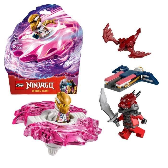 LEGO 71824 NINJAGO Trompo Spinjitzu Dragón de Sora - Juego de construcción para niños de 6 años