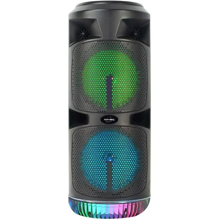 Inovalley KA03-XXL Altavoz Karaoke Bluetooth V5.0 450W 2x8" Luces LED TWS Radio FM Micrófono Inovalley KA03-XXL Altavoz Karaoke Bluetooth V5.0 450W 2x8" Luces LED TWS Radio FM Micrófono