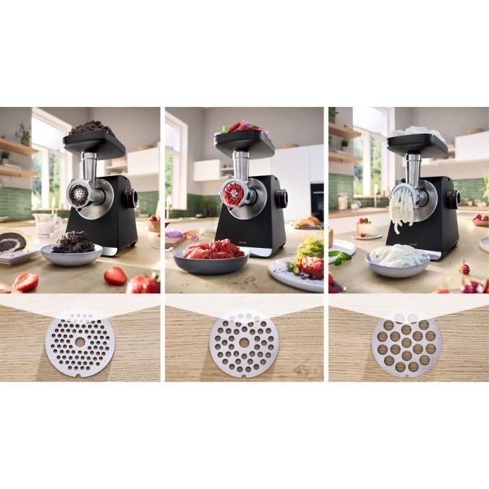 Bosch MFWS650B Picadora de carne Serie 6, 500 W, 3,5 kg/min, 3 rejillas Negra 5 Bosch MFWS650B Picadora de carne Serie 6, 500 W, 3,5 kg/min, 3 rejillas Negra 5