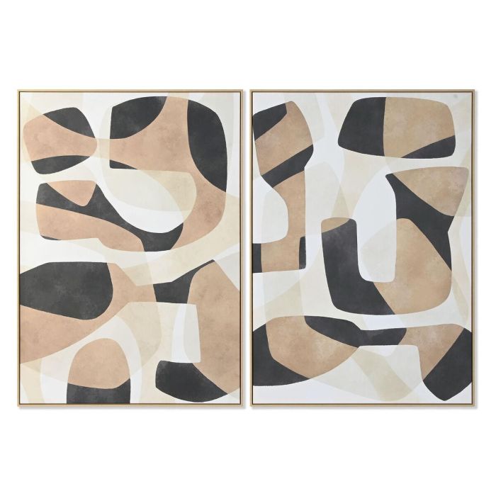 Cuadro Home ESPRIT Marrón Negro Abstracto Urbano 100 x 4 x 140 cm (2 Unidades) 0 Cuadro Home ESPRIT Marrón Negro Abstracto Urbano 100 x 4 x 140 cm (2 Unidades) 0