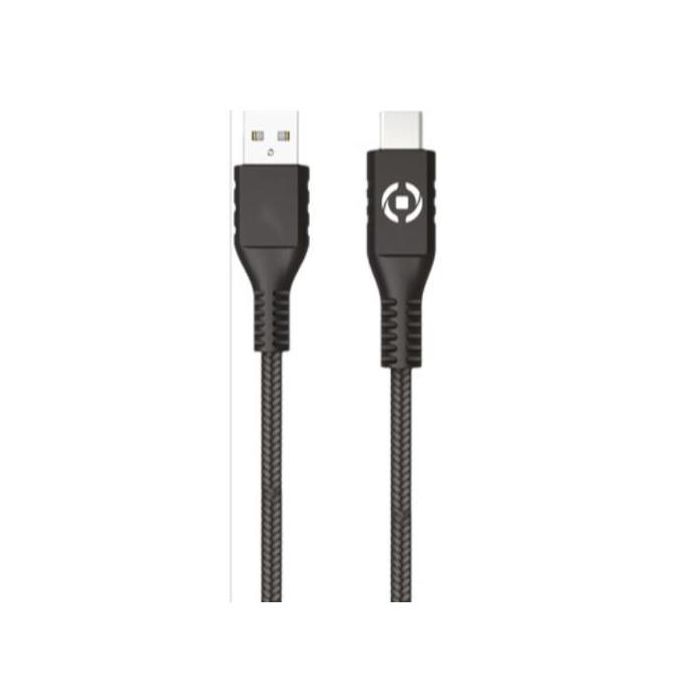 Cable USB A a USB C Celly PL2MUSBUSBC 2 m Negro