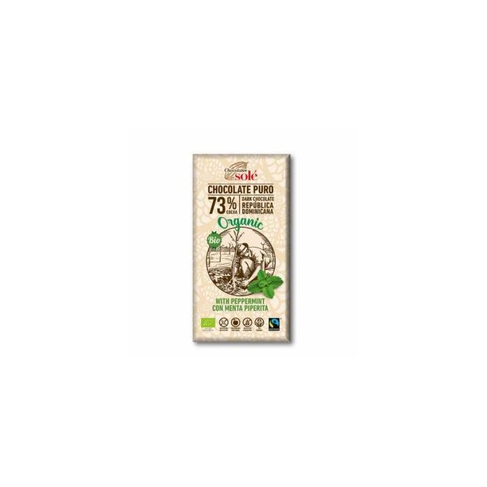 Chocolate Negro 73% Con Menta 100Gr. Eco Sg