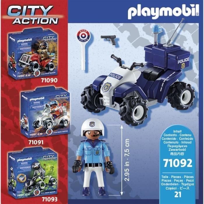 Policia Speed Quad 71092 Playmobil 3