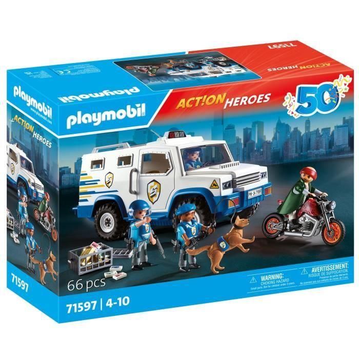 Transporte Dinero Policía Action Heroes 71597 Playmobil 5