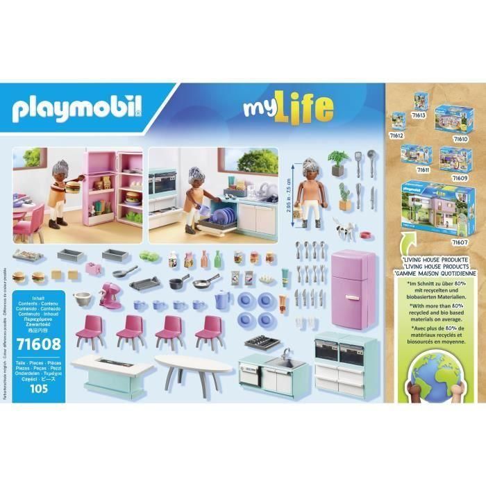 PLAYMOBIL - 71608 - Cocina con isla central 5