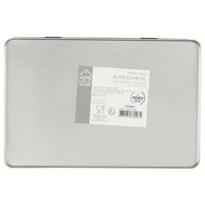 Home Deco Factory Caja Metal "Sucre" Brooklyn para Azúcar 20x13.5x6.5cm 1