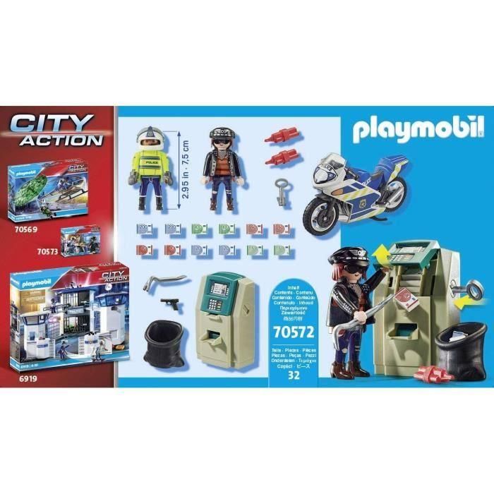 Playset City Action Police Motorbike Playmobil 70572 32 Piezas (32 pcs) 3