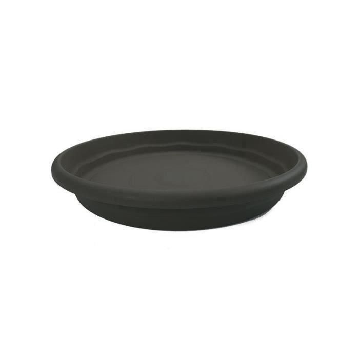Plato para Maceta Plastiken Capri Ø 70 cm Redondo Antracita Plato para Maceta Plastiken Capri Ø 70 cm Redondo Antracita