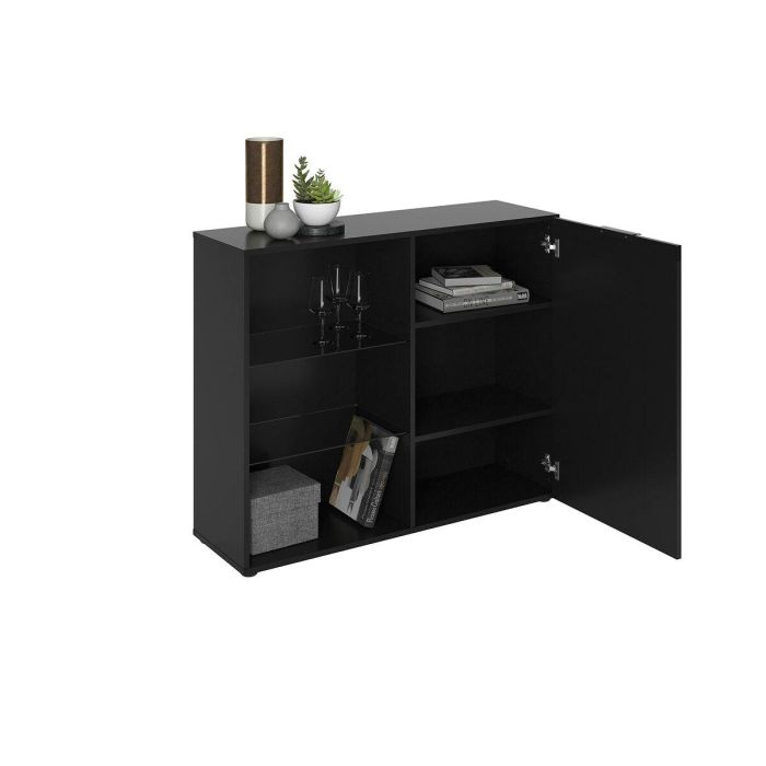 FMD 4029494125316 Mueble de Almacenamiento Compacto Negro, 99,1 cm Ancho x 81,3 cm Alto x 31,5 cm Fondo, Fabricado en Alemania 7