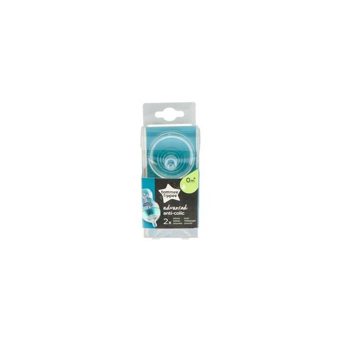 Tommee Tippee Tetina A-C B/Ancha Sili Redon Flu Lent +0 M 2