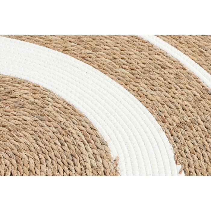 Alfombra  DKD Home Decor Natural Blanco 120 x 0.5 x 120 cm (2 Unidades) 2 Alfombra  DKD Home Decor Natural Blanco 120 x 0.5 x 120 cm (2 Unidades) 2