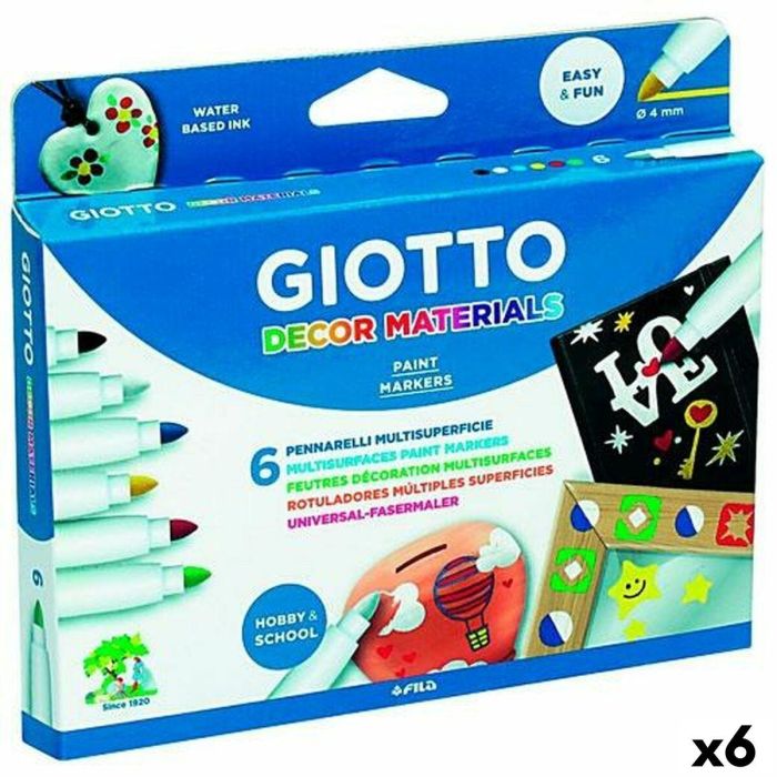 Set de Rotuladores Giotto Multicolor 6 Piezas (6 Unidades) Set de Rotuladores Giotto Multicolor 6 Piezas (6 Unidades)